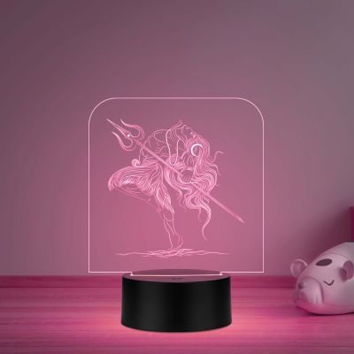 Shiv shambhu 3D Illusion lamp MULTICOLORED Light